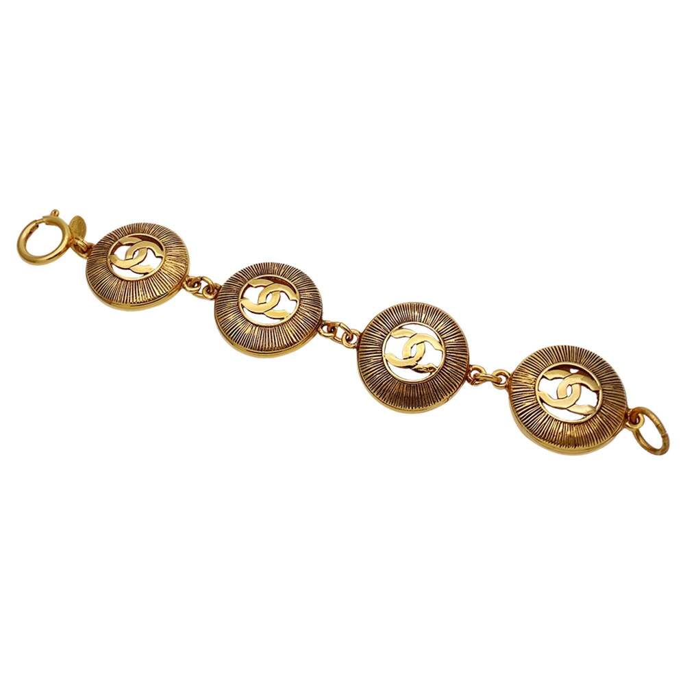 CHANEL Gold Logo Charm Bracelet - Picture 3 of 10